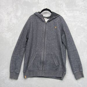 Tentree Sweatshirt Black Gray Space Dye Full Zip Hoodie Size Medium